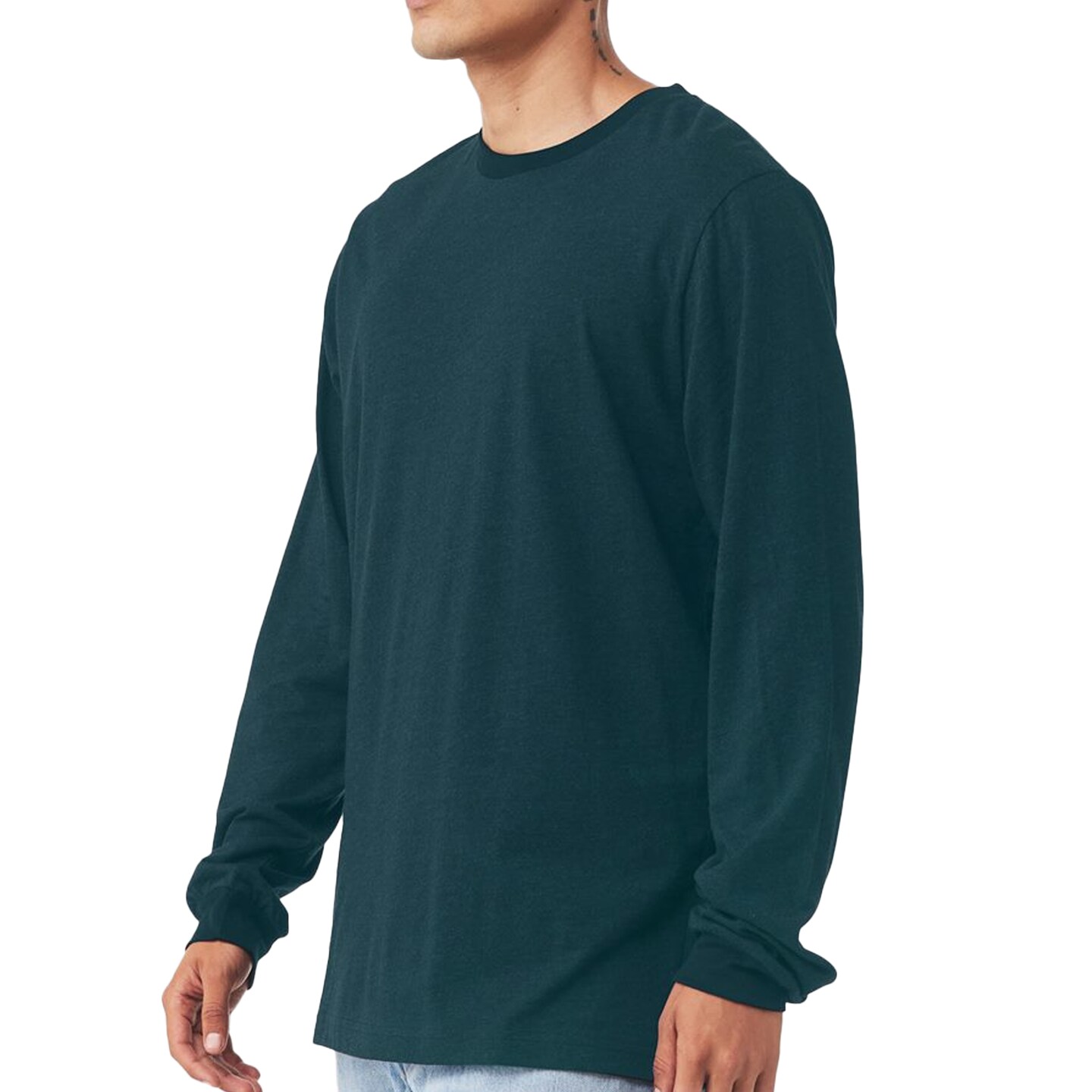 Bella + Canvas Long Sleeve T-Shirt, Men’s Heavy Cotton Jersey Tee.