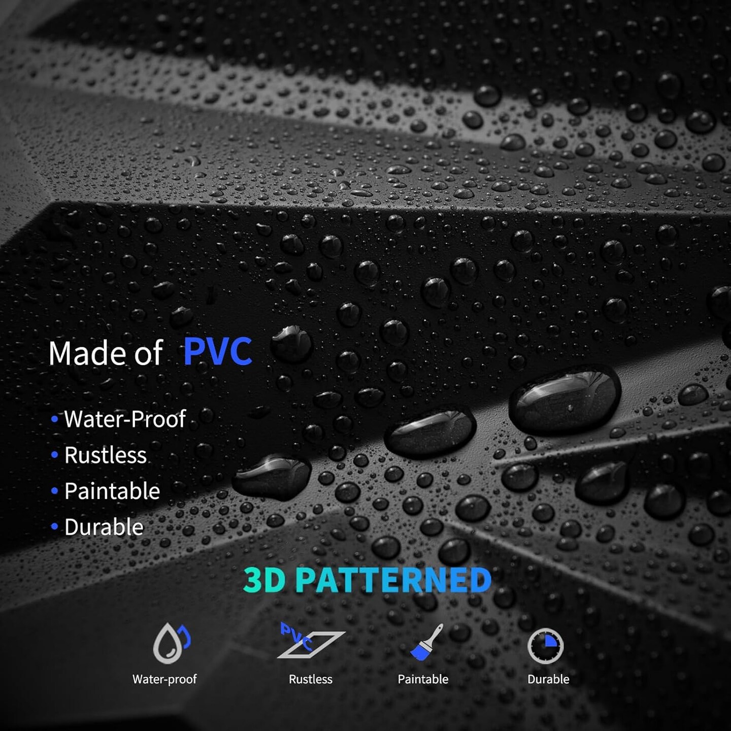 33 Pack 3D Wall Panel Diamond for Interior Wall Décor, PVC Flower Textured Wall Panels