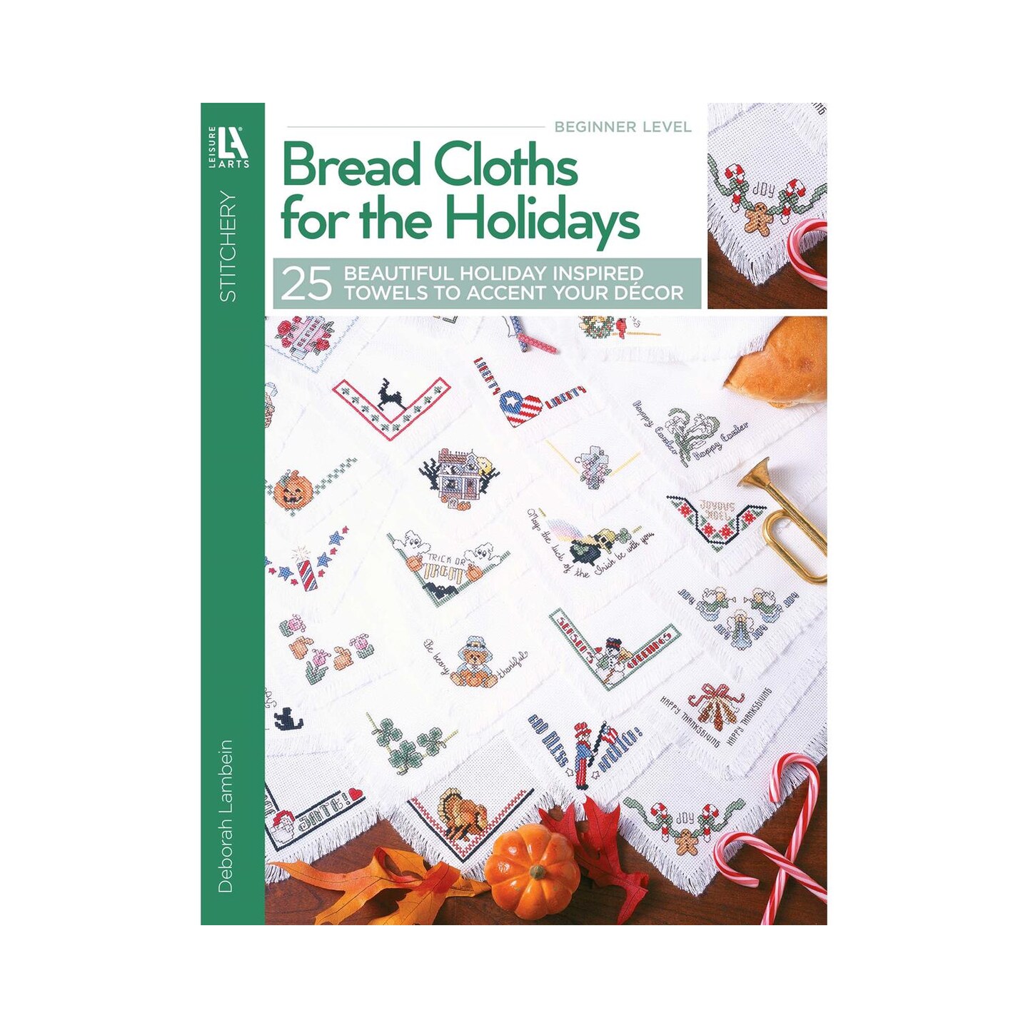 Leisure Arts 25 Bread Cloths For The Holidays Cross Stitch Book