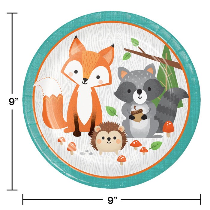 Wild One Woodland Paper Plates (8/Pkg)