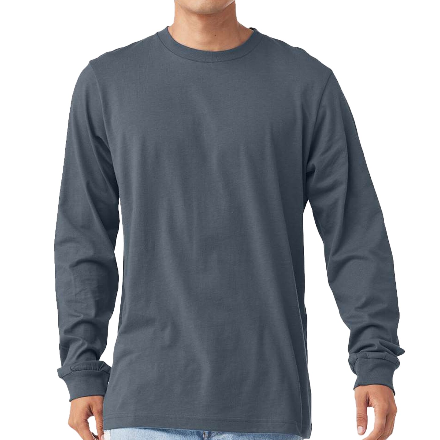 Bella + Canvas Long Sleeve T-Shirt, Men’s Heavy Cotton Jersey Tee