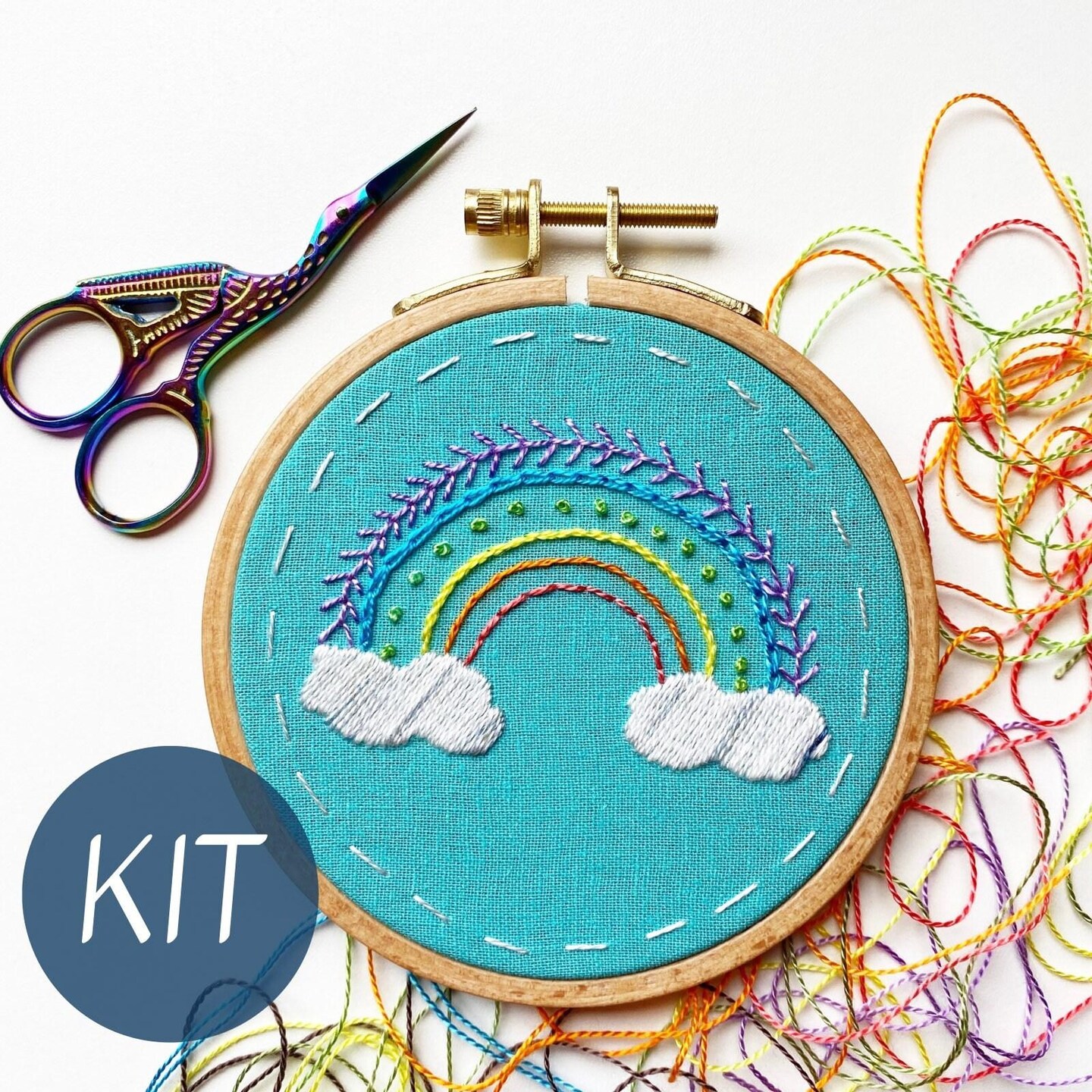 product name is Rainbow Embroidery Kit - Beginner