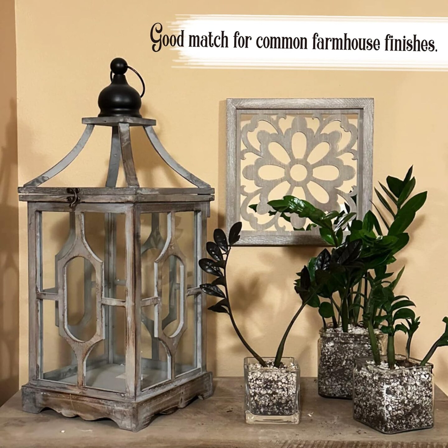 2pcs Set Square Mandala Cutout Wall Mirror Decor