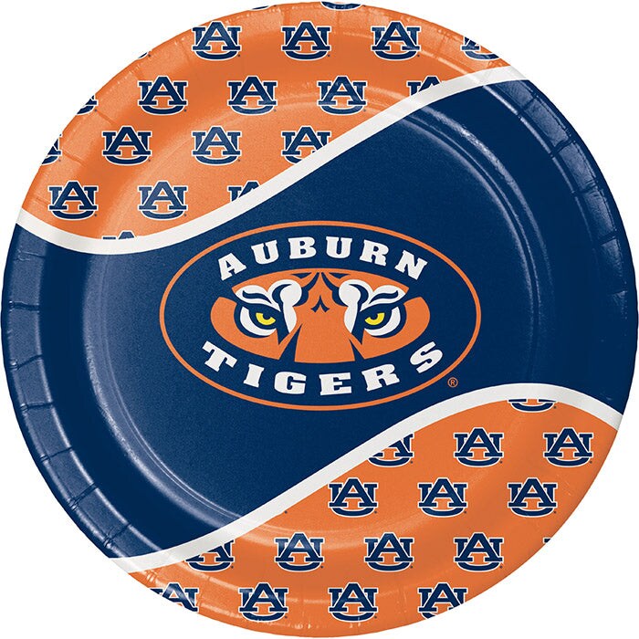 Auburn Tigers Paper Plates (8/Pkg)