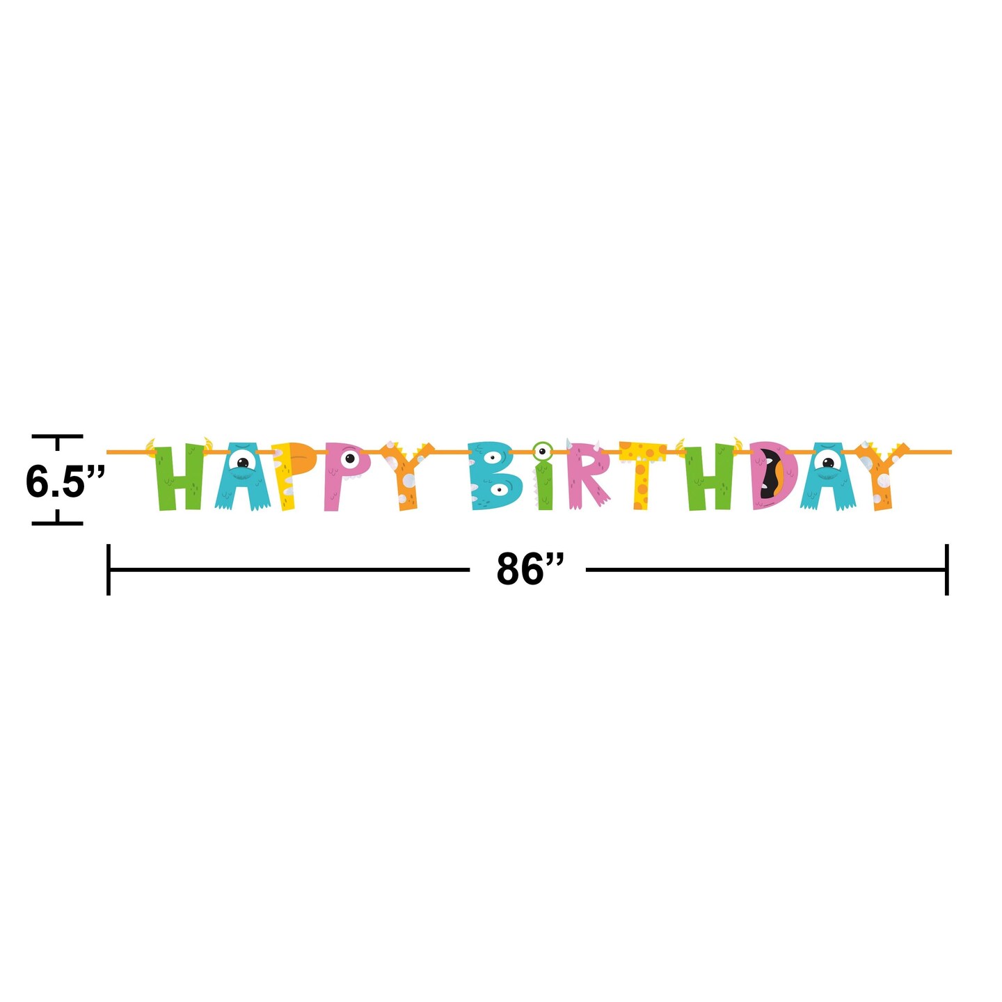 Bulk Pack of 2 Monsters Letter Banners w/ Ribbon