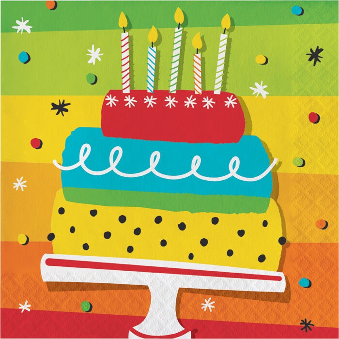 Bulk Pack of 32 Hoppin&#x27; Birthday Cake Napkins