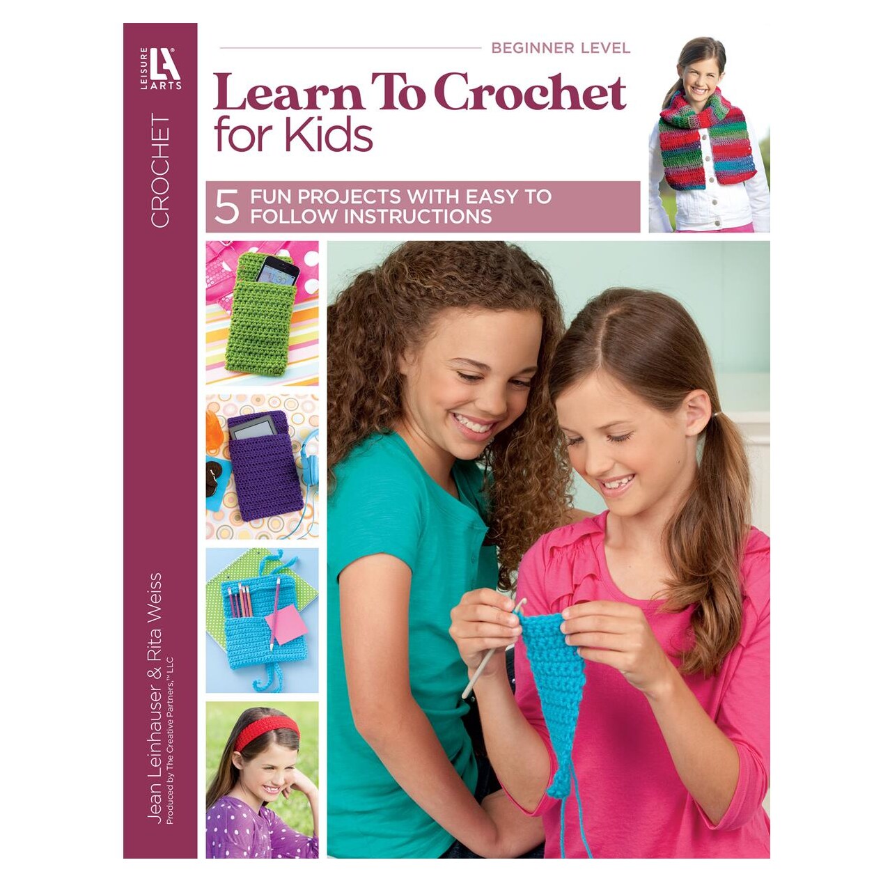 Leisure Arts Learn to Crochet For Kids Crochet Book – Crochet Pattern Book with Step-by-Step Instructions, Stitch Techniques, and Designs for Beginners & Experienced Crafters