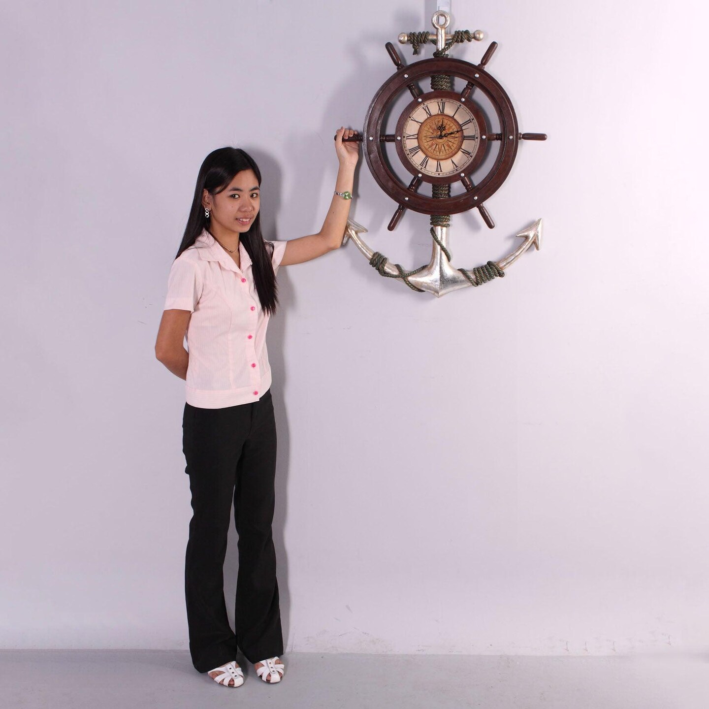 Anchor Clock Life Size Statue