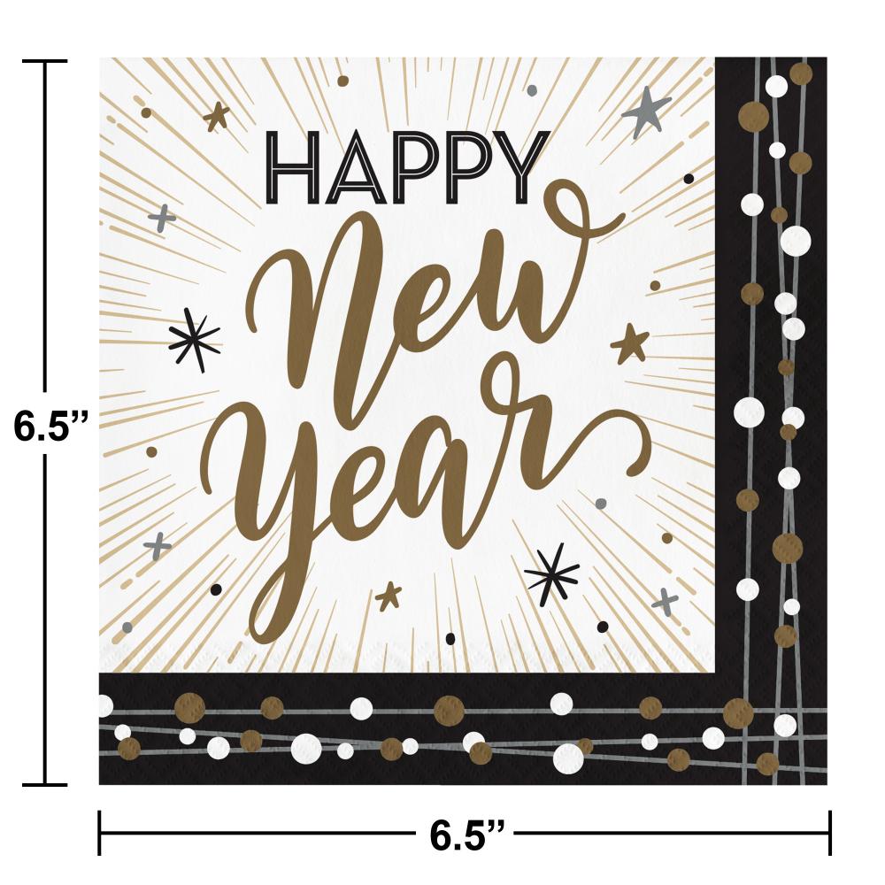 New Years Shimmer Luncheon Napkin (16/Pkg)