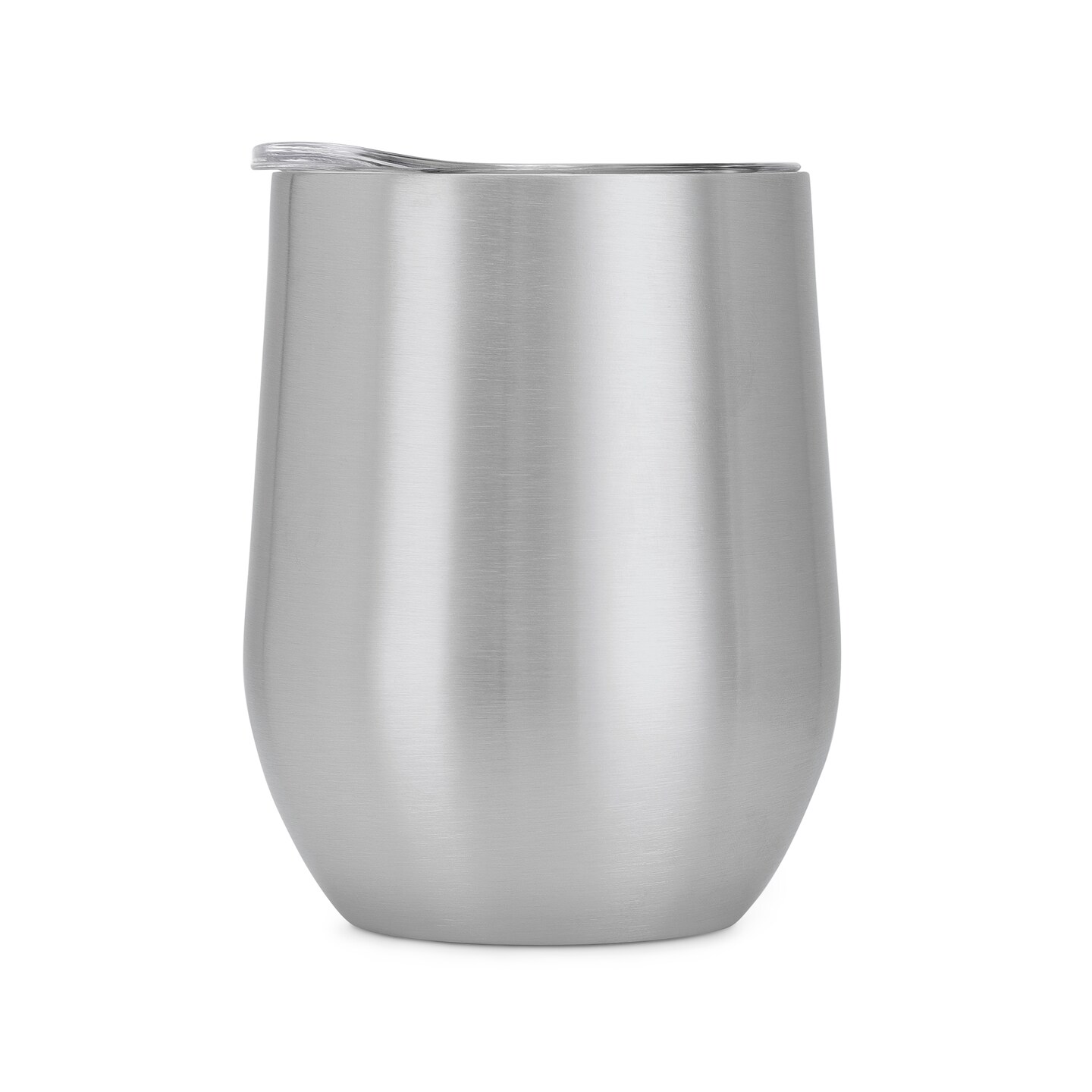 Makerflo 12 oz Stainless Steel Wine Tumbler with Clear Splash Proof Lid, Craft-Ready for DIY Gifts &#x26; Personalization (Epoxy, UV DTF, Vinyl, and Laser Engraving)