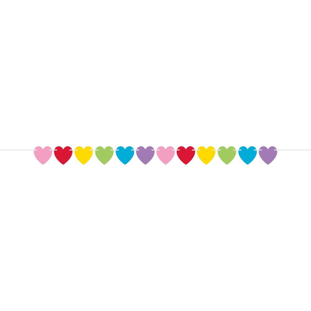 Bulk Pack of 2 Valentine Hearts Banners w/Twine