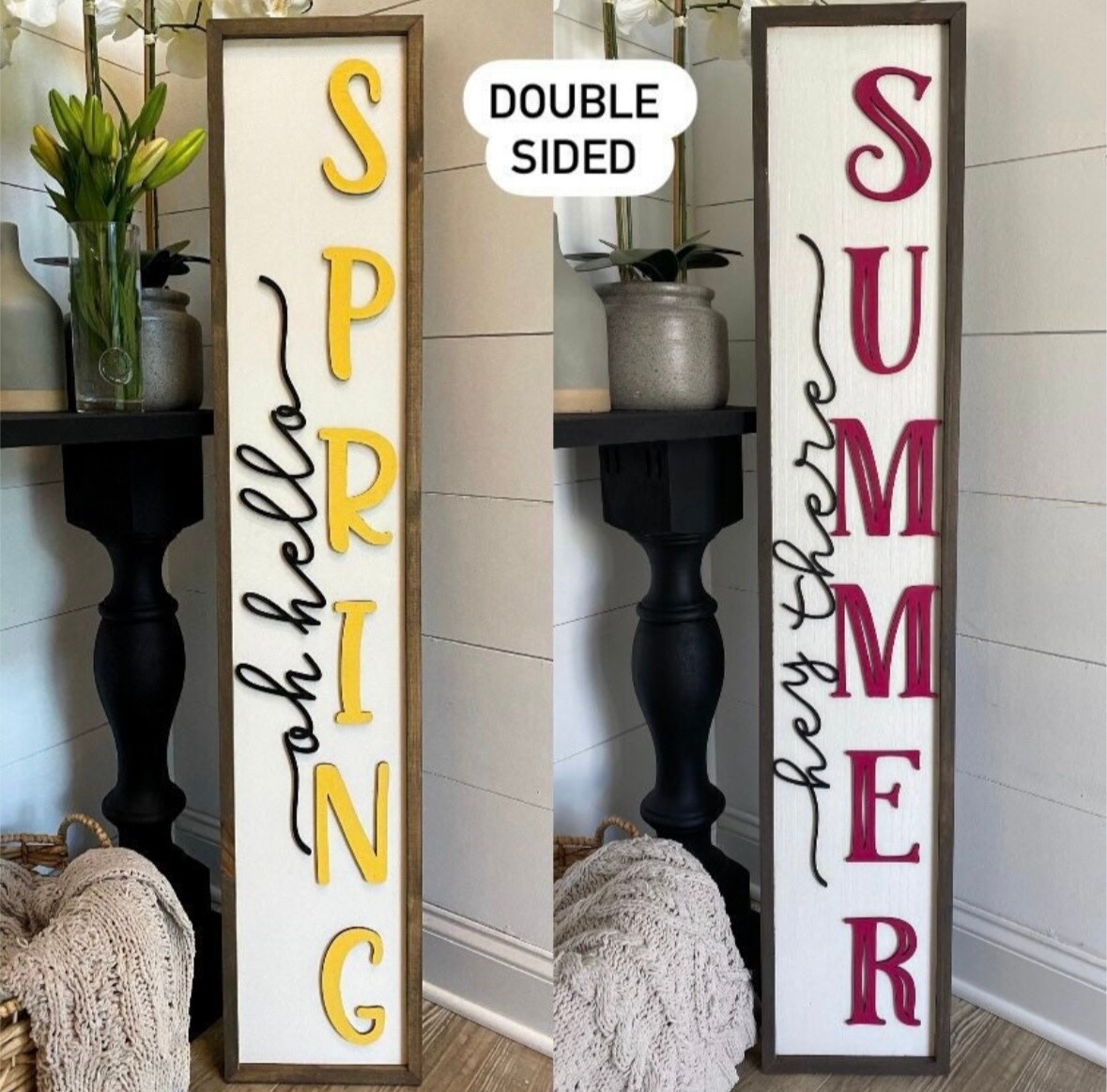 Spring Frame Pop Up Sign DOUBLE SIDED 3D SPRING SUMMER WOODEN FRAMED SIGN | MakerPlace by Michaels
