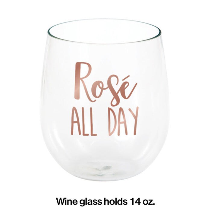 Rose&#x27; All Day 14 Oz Stemless Wine Glass
