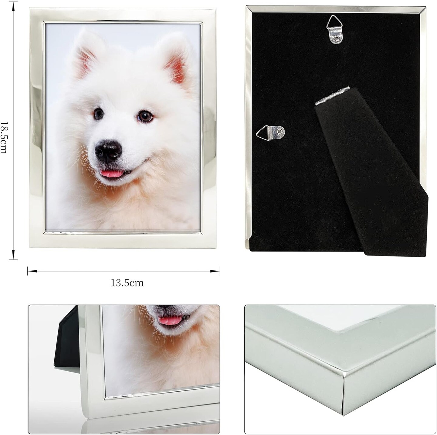 5x7 Picture Frames Silver Metal Photo Frames For Tabletop Display and Wall Decoration