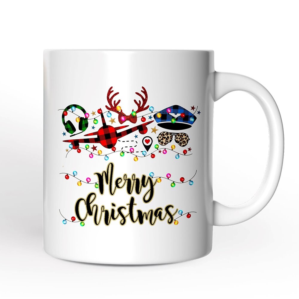 Airplane Pilot Buffalo Plaid Christmas Mug, Flight Aircraft Crew Gift  Holiday Decoration, Size: 12oz Mug, Model: Non-Custom | Michaels