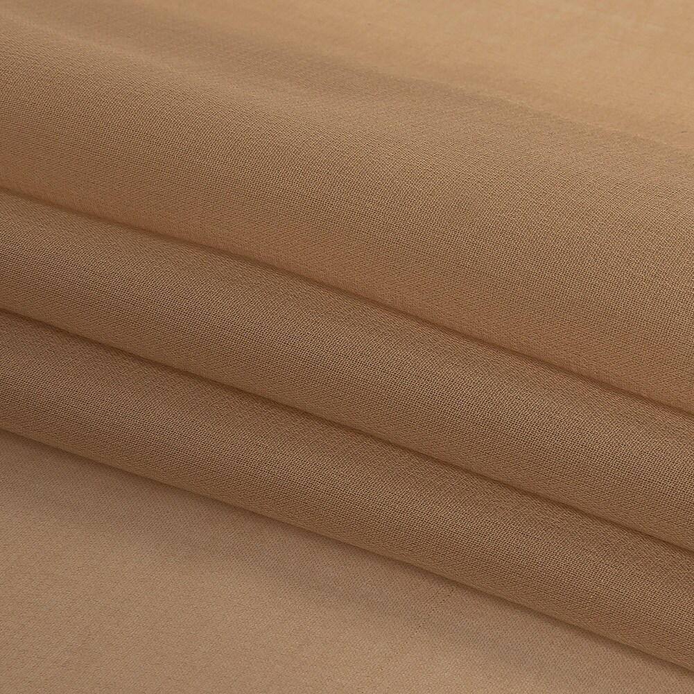 1 Yard Elegant Macaroon Beige Silk Chiffon Sheer Fabric 44 inch