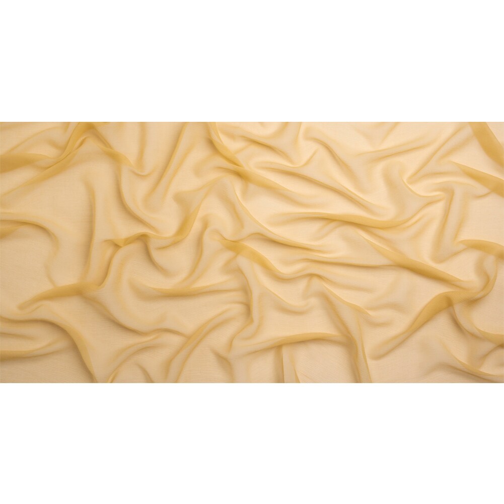 1 Yard Crinkled Silk Chiffon Ethereal Lightweight Fabric for Draping Scarves, 43 Inches Wide