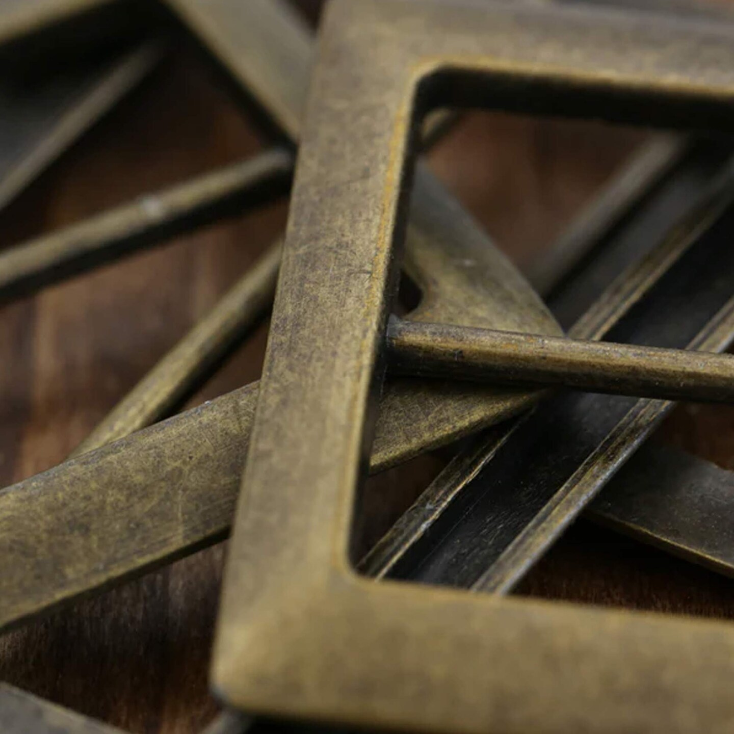 2.5" Elegant Bronze Metal Buckle Slider Antique Brass Belt Adjuster