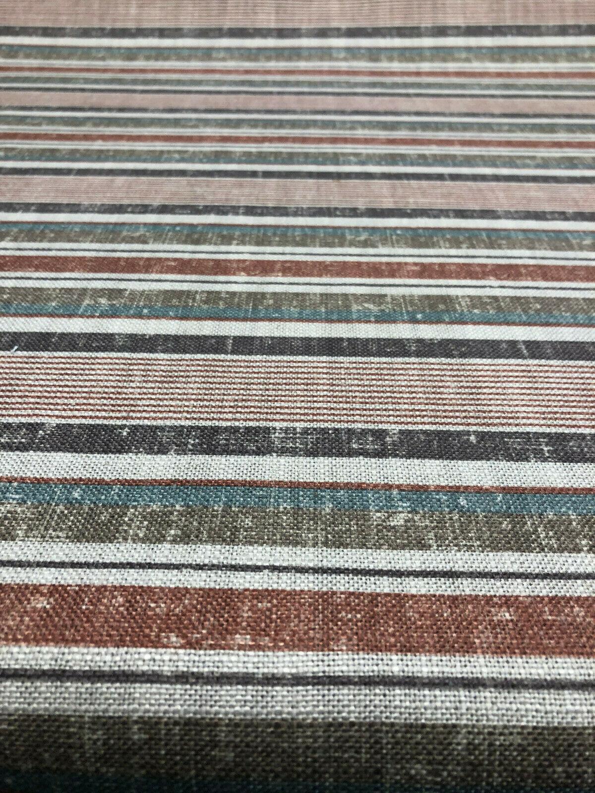 1 Yard Sassi Patina Nautical Stripe Upholstery Fabric 56 Inch Width 100% polyester