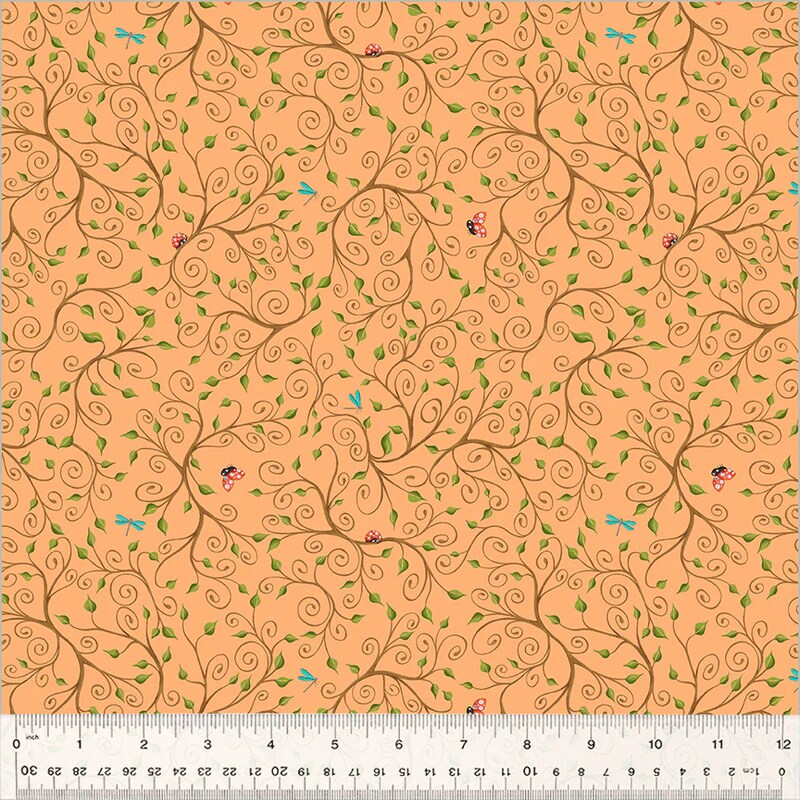 Fabric Windham Peach Branches Enchanted Woods by the Quarter Yard 54522-5