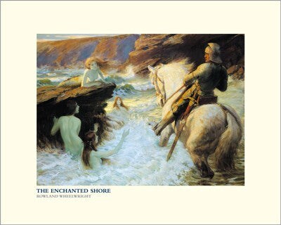 The Enchanted Shore by Roland Wheelwright - Coastal Landscape Art Print for Home Décor 15.5 x 19.5 Inch