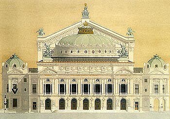 Opera de Paris Garnier by Andras Kaldor - Architectural Wall Art Print for Your Home D&#xE9;cor