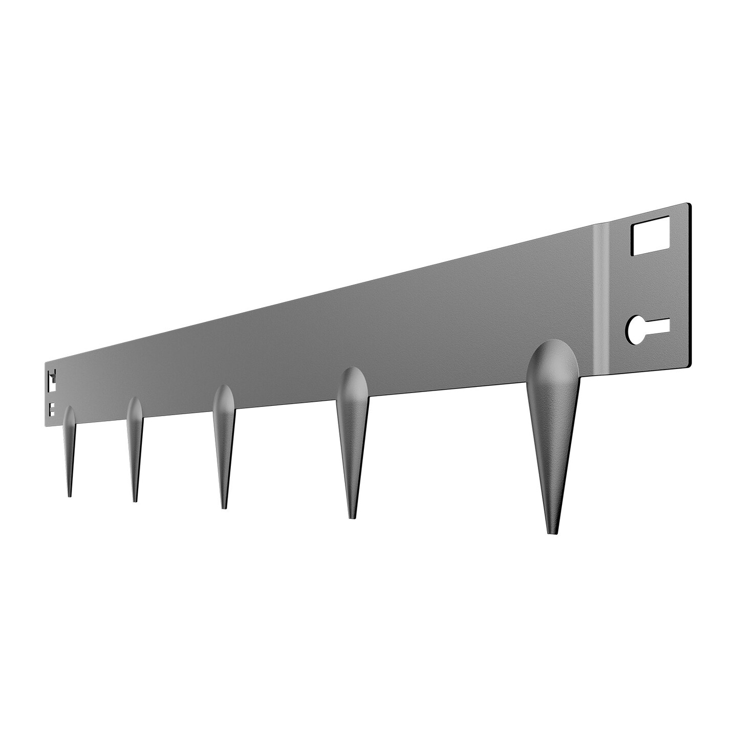 5-Piece Outdoor Metal Landscape Edging Rust-Resistant Dark Grey Steel Borders for Garden Paths