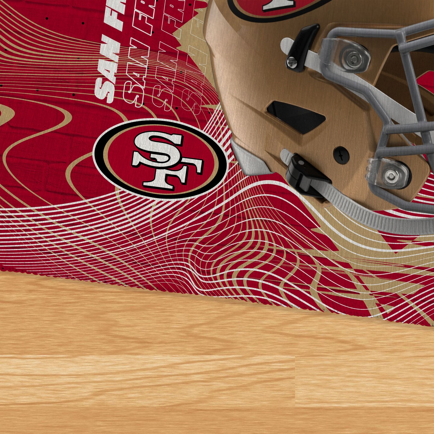San Francisco 49ers NFL Wavelength Washable Rug 20X32 Inches