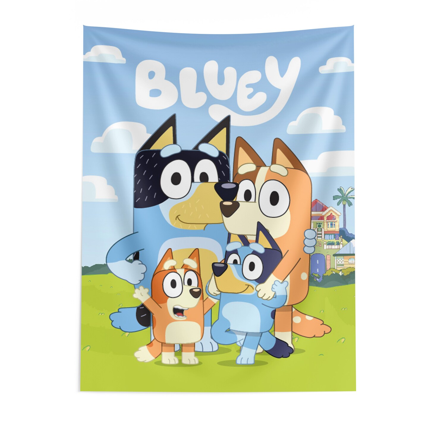 Bluey Hooray Hellers Wall Hanging Tapestry 40X57 inches