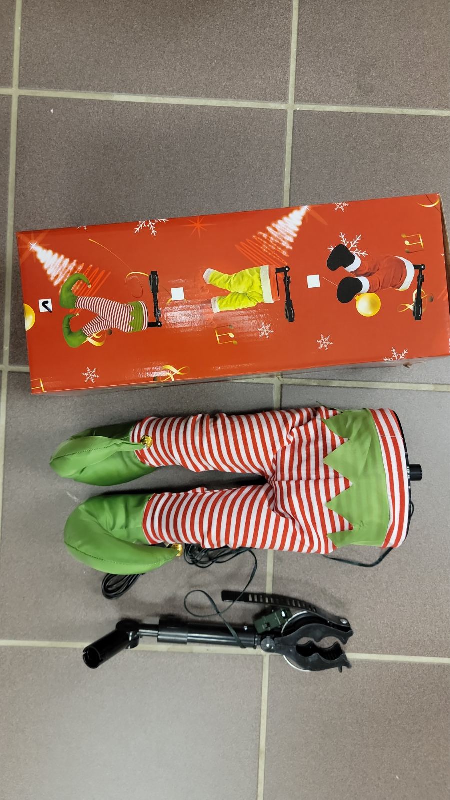 Animated Elf Legs Kickers. Christmas Decor