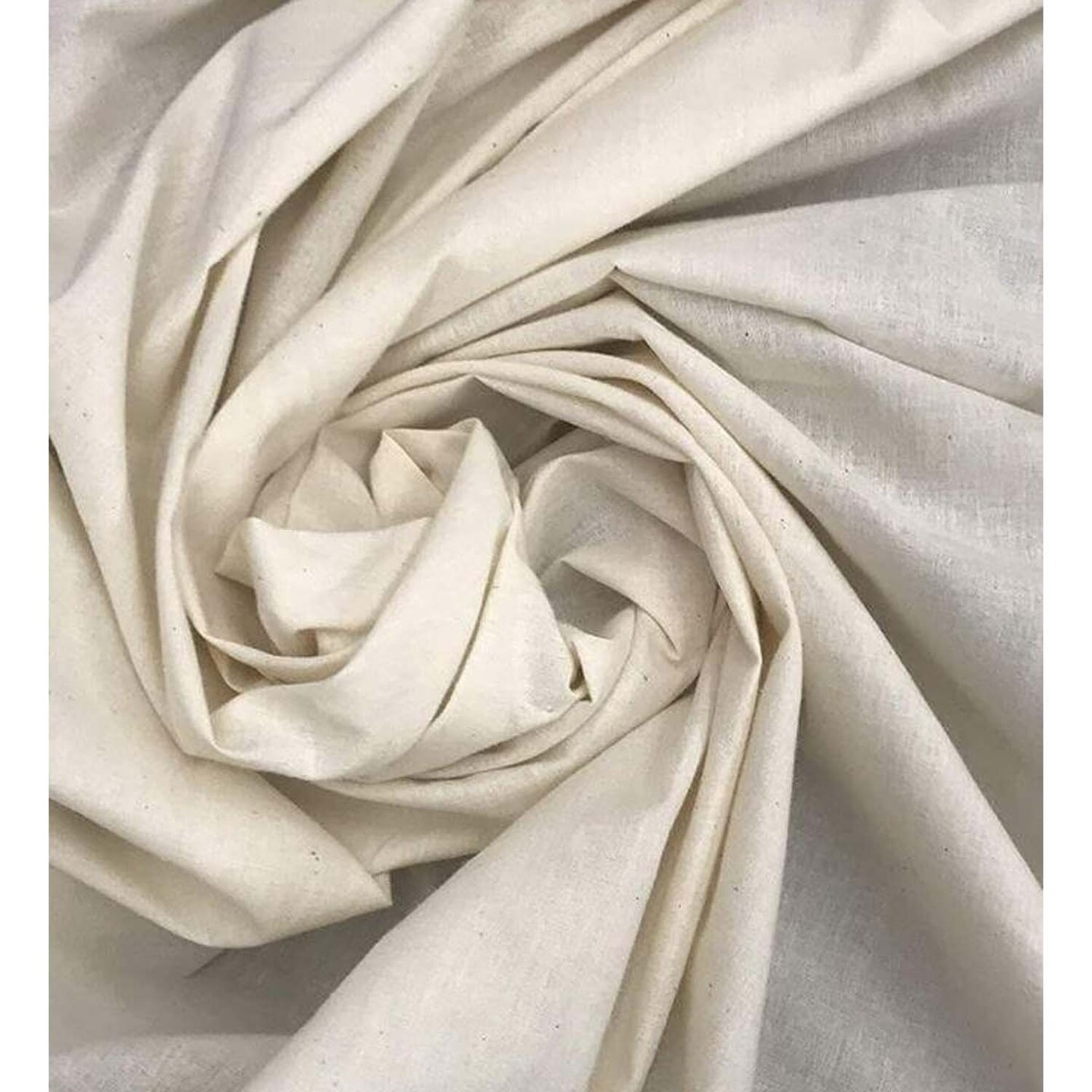 Extra Wide 100% Cotton Muslin Fabric Unbleached Natural Color Heavy Duty 120 Inch Wide