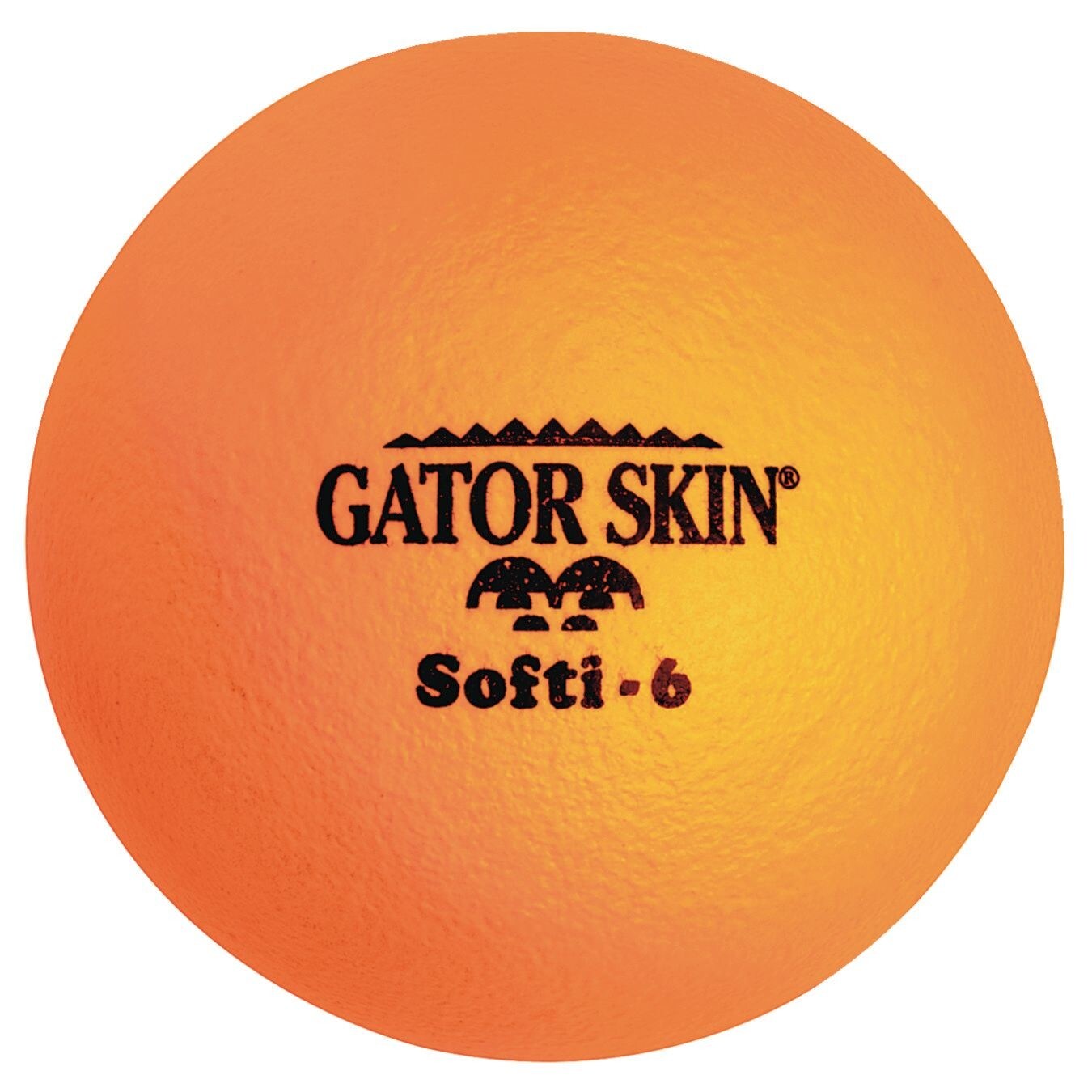 S&#x26;S Worldwide Gator Skin Softi-5 Ball.  6&#x22; Neon Orange, PU Coated Balls with Soft Foam Core, Kid Safe, No-Sting Balls for PE Games, After School Programs, Dodgeball, and Birthdays.