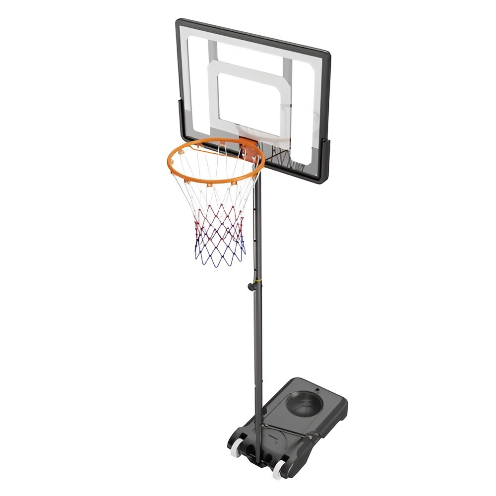 Portable 16-Inch Rim Adjustable Basketball Hoop for Kids and Adults Outdoor Goal with Wheels