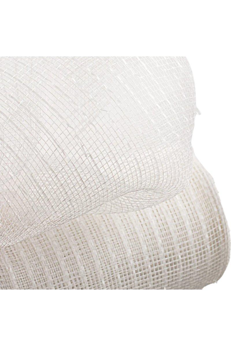 10&#x22; Poly Deco Mesh: White w/White (10 Yards)