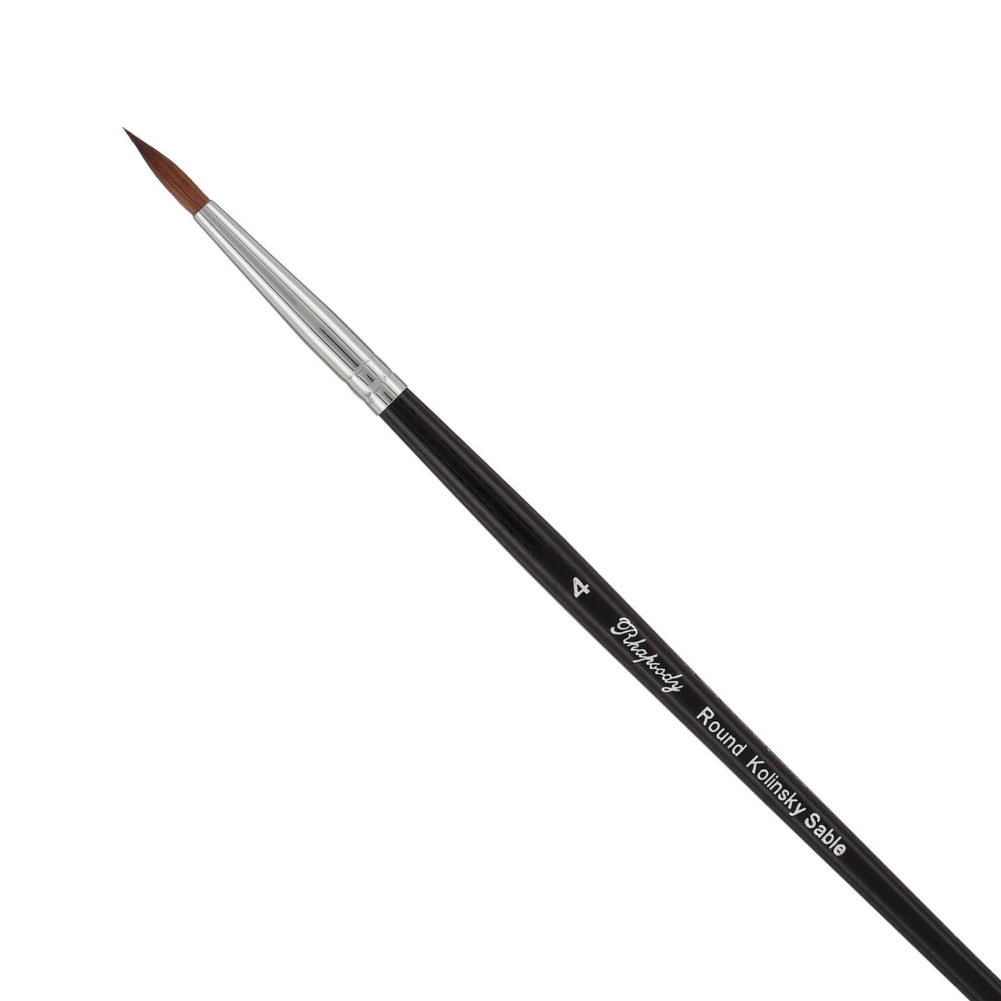 Creative Mark Rhapsody Kolinsky Sable Brushes for Professional Watercolorists - Round Excellent Spring, Full Belly, Split-Proof Points, Chrome Ferrules, Short Handle, English Sizing