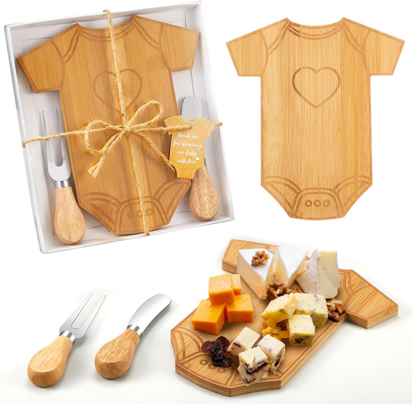 1 Set Baby Shower Favors Clothing Shaped Charcuterie Board Set