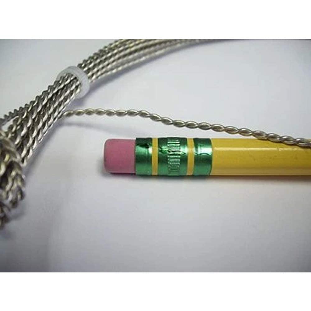 Twisted Tinned Copper Wire - 14 Gauge - 25&#x27; Coil, Perfect for Stained Glass Projects