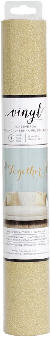 American Crafts Specialty Vinyl Vinyl & Wall Art - 12" x 48" - Glitter - GOLD 379527