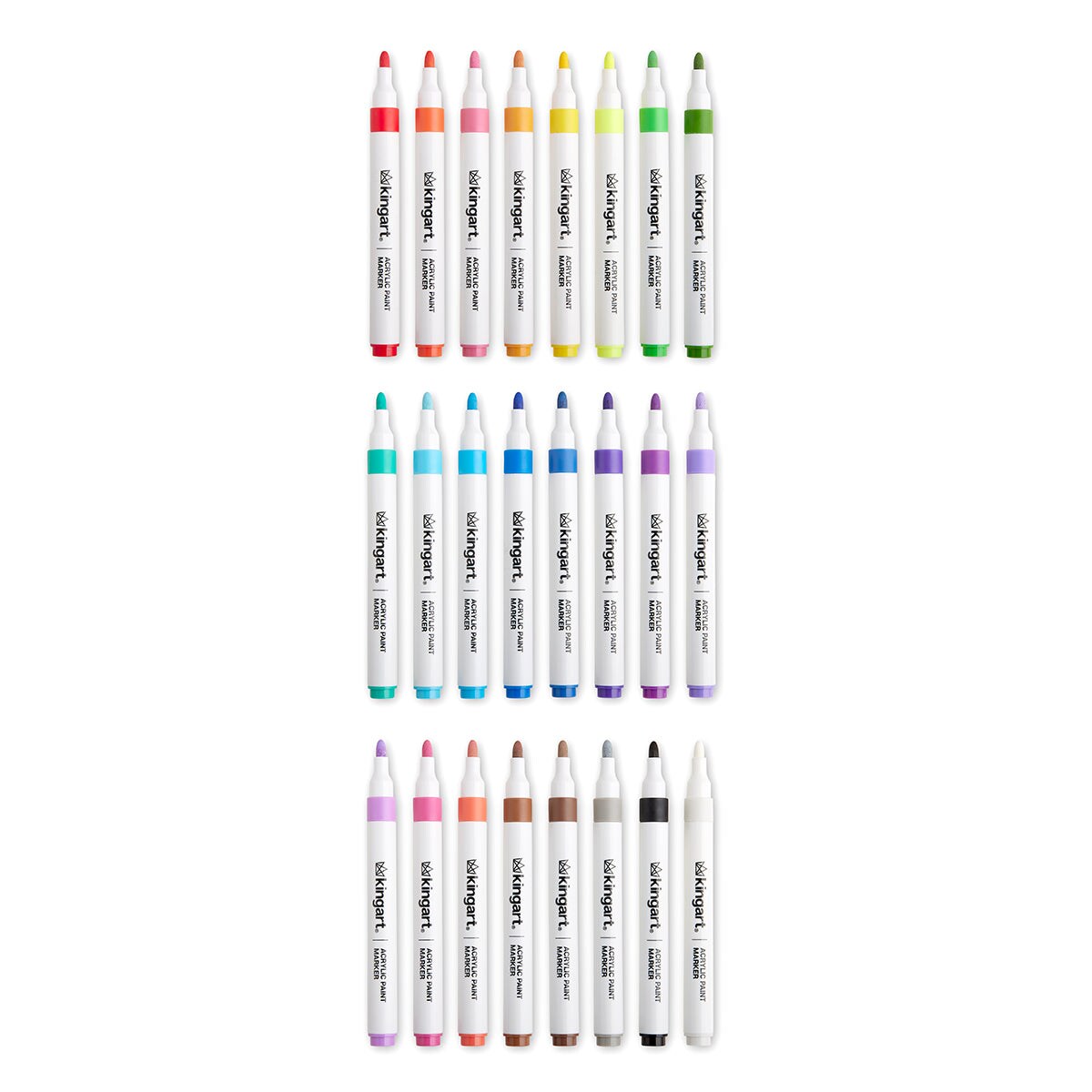 KINGART&#xAE; Acrylic Paint Markers 24 Colors
