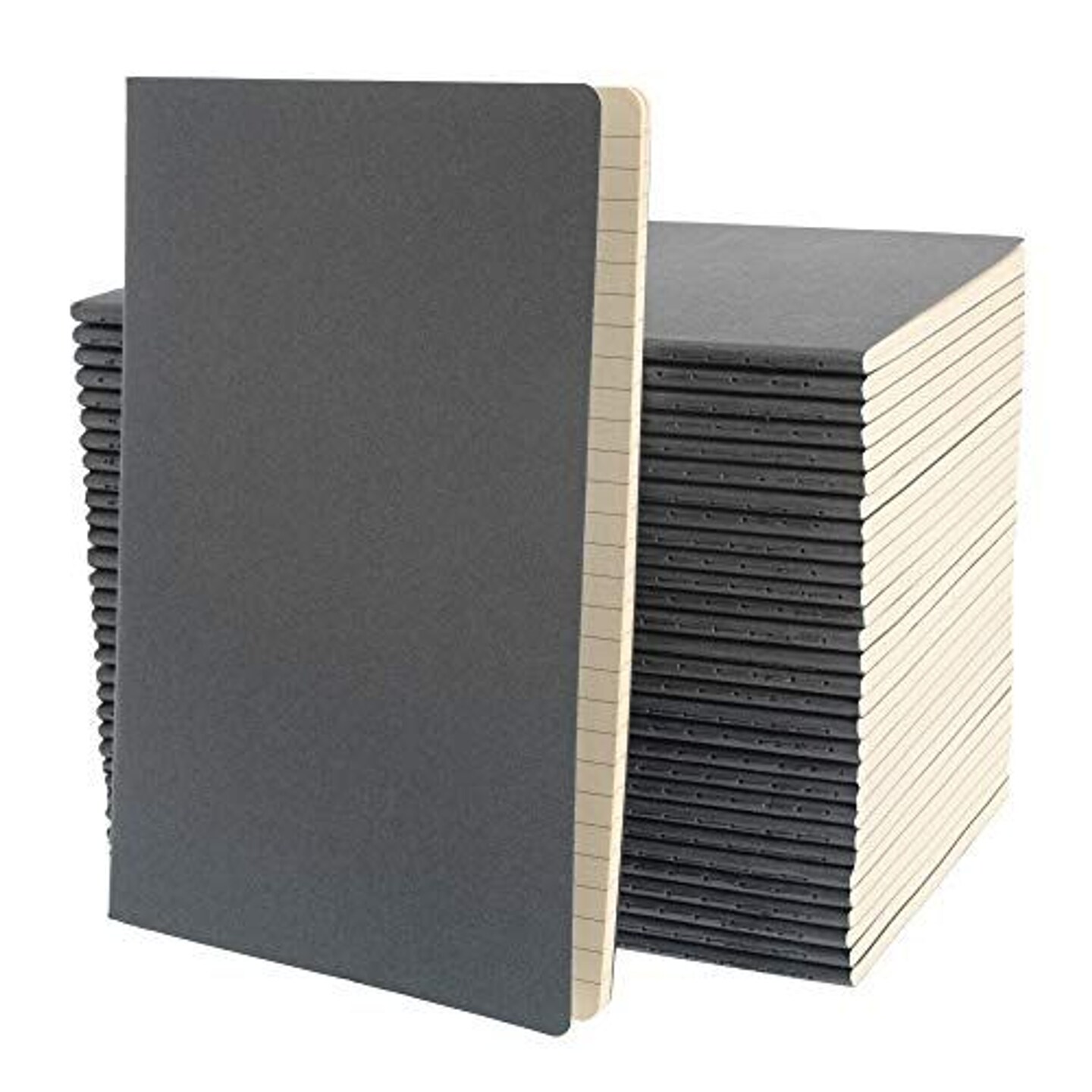 Simply Genius A5 Journaling Notebooks - 5.5 x 8.3 Inches Gray Soft ...
