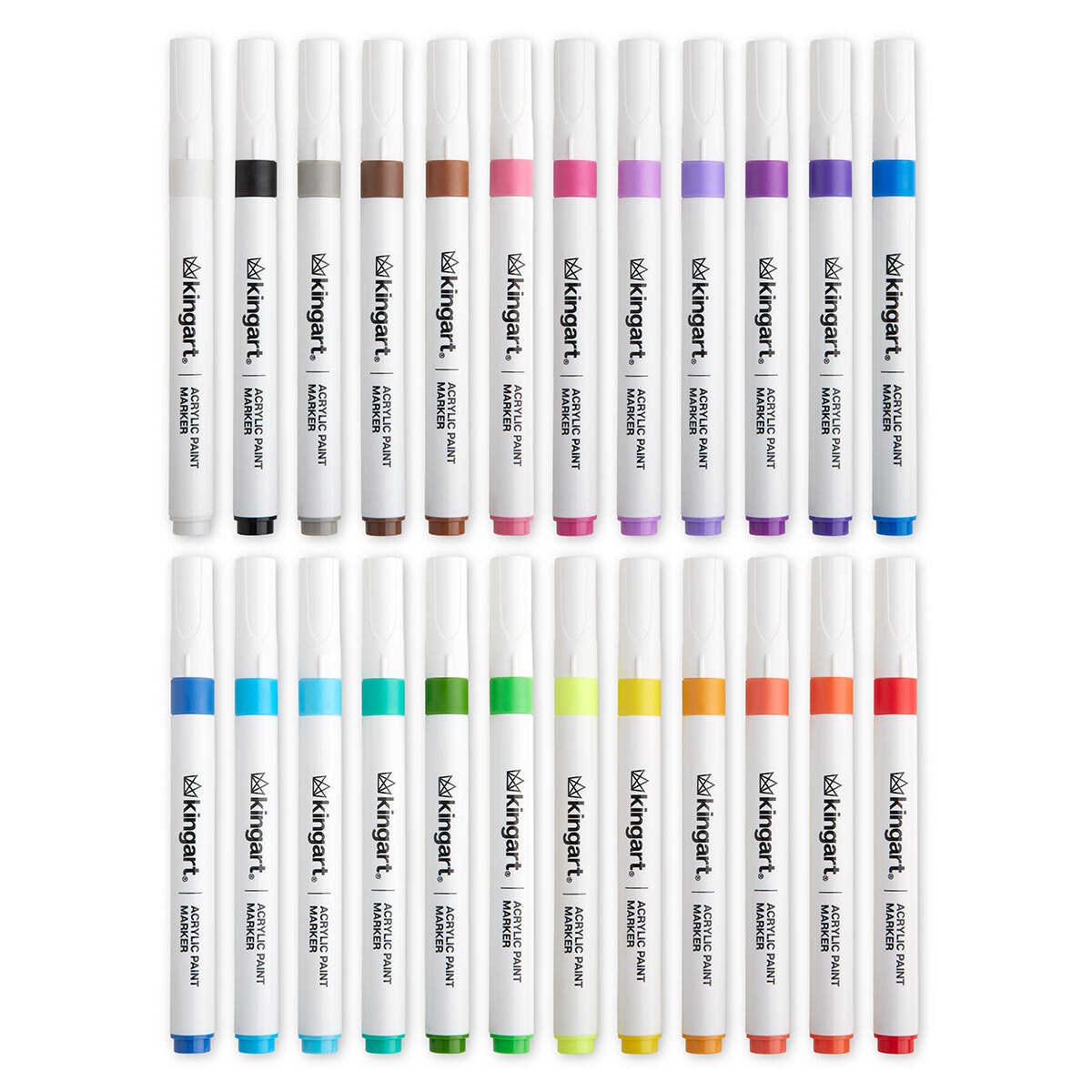 KINGART&#xAE; Acrylic Paint Markers 24 Colors