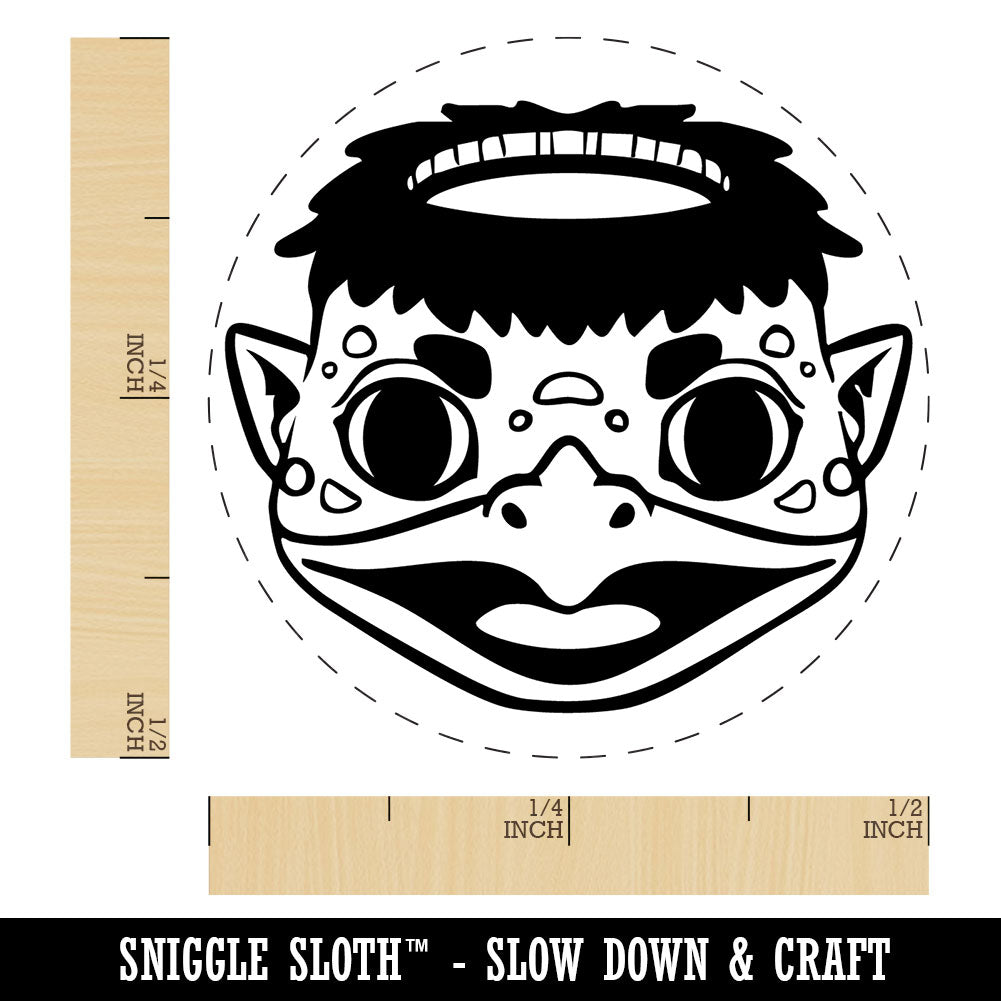 Kappa Yokai Japanese Water Demon Creature Self-Inking Rubber Stamp for Stamping Crafting Planners