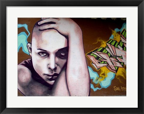 Framed Art Vitoria Graffiti - person Wall Decor 18x24 Artwork