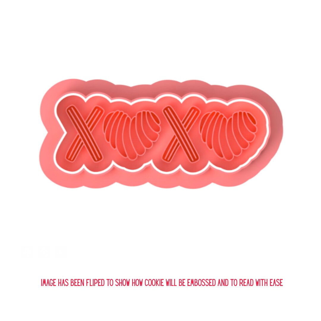 Mexican Inspired XOXO Concha & Churros Cookie Cutters with Stamp Size Option