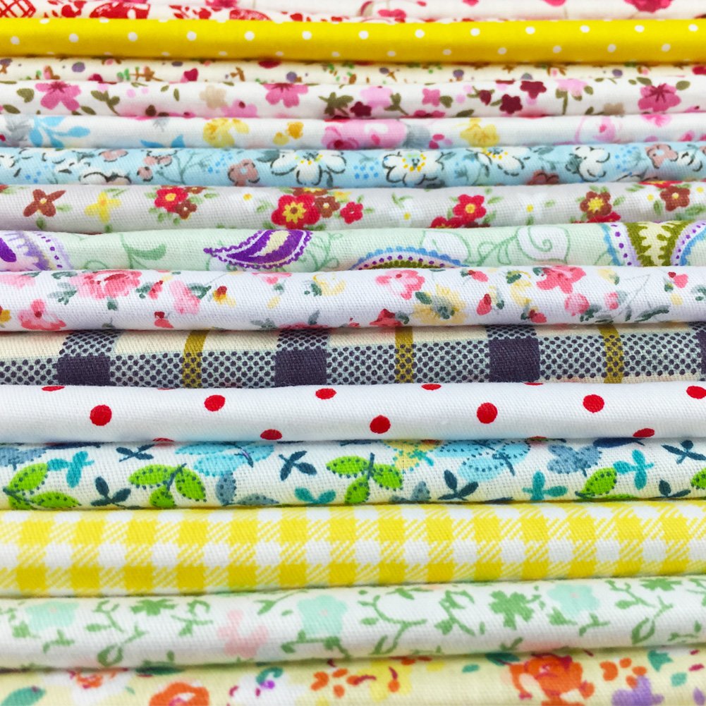 200pcs 4 x 4 inches (10cmx10cm) Cotton Craft Fabric Bundle Squares Patchwork Lint DIY Sewing Scrapbooking Quilting Dot Pattern Artcraft
