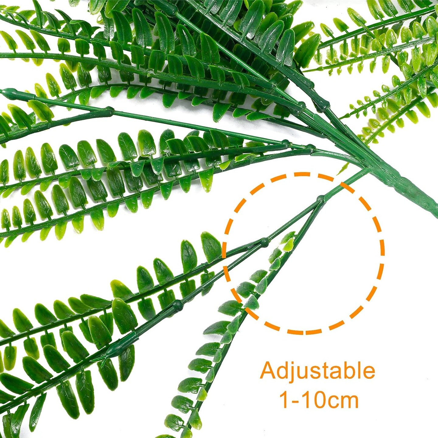 18 Pcs Artificial Ferns Plants Bushes Fake Boston Fern Shrubs Plastic Plant Greenery for Outdoor Indoor Home Garden D&#xE9;cor