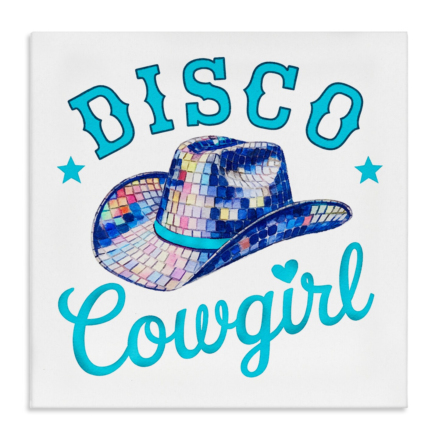 Stupell Industries Turquoise Disco Cowgirl Canvas Design by Amanda Greenwood