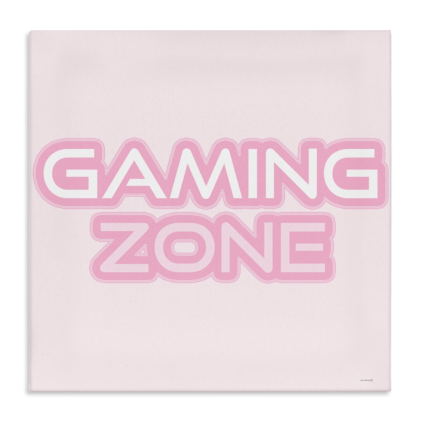 Stupell Industries Pastel Pink Gaming Zone Canvas Design by Yass Naffas Designs