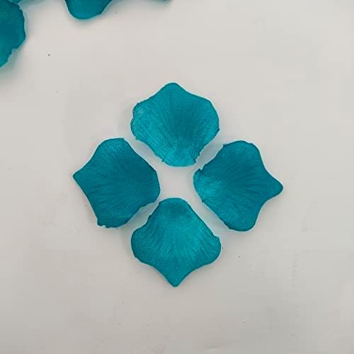 Separated Turquoise Rose Petals for Wedding,1520 Pcs Turquoise Silk Rose Petals for Romantic Night for Her Set,Teal Turquoise Blue Artificial Fake Rose Petals,Faux Rose Petals for Decorations