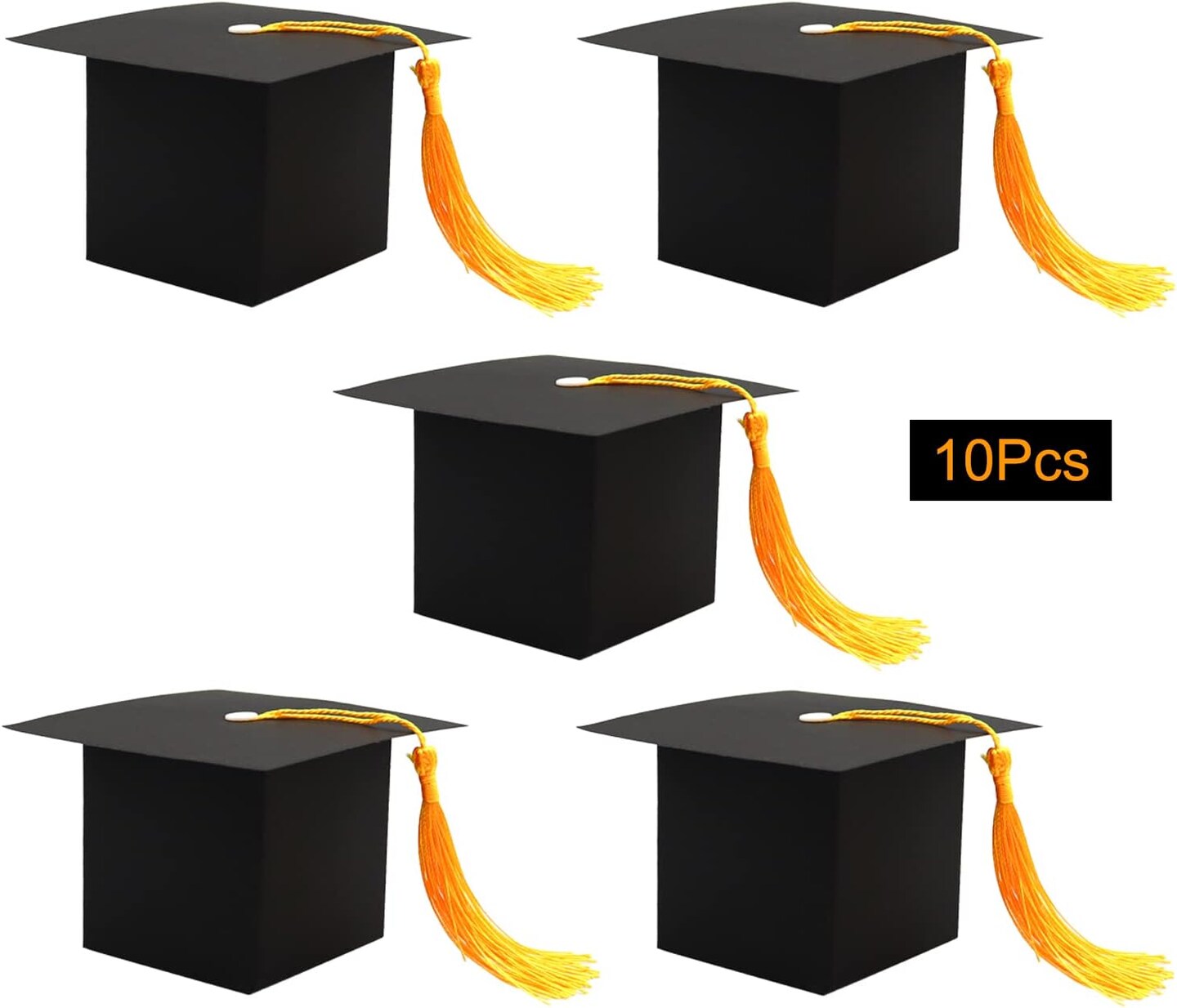 10Pcs Graduation Gift Box for Party - Grad Cap Candy Boxes for Chocolate - Party Favor Decorations